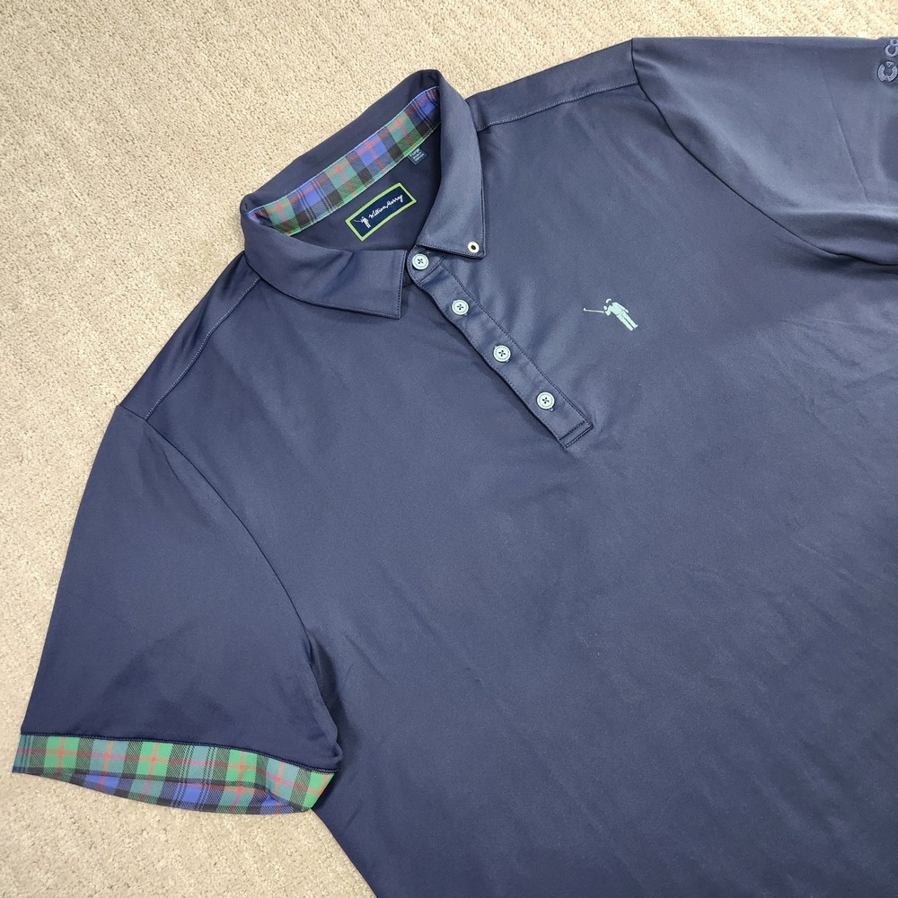 William Murray Golf Polo Shirt Men XL Blue Performance Quick Dry UPF‎ Stretch